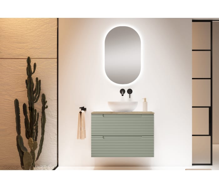 Mueble de baño con encimera hidrófuga Roble Costa Viso Kyoto Principal 3