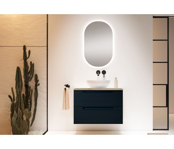 Mueble de baño con encimera hidrófuga Roble Costa Viso Kyoto Principal 4