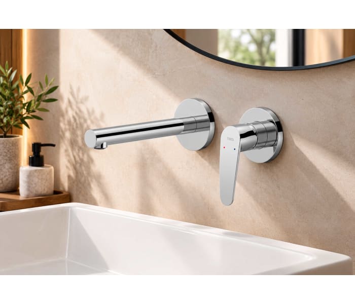 Grifo de lavabo empotrado Tres Flat Ambiente 1