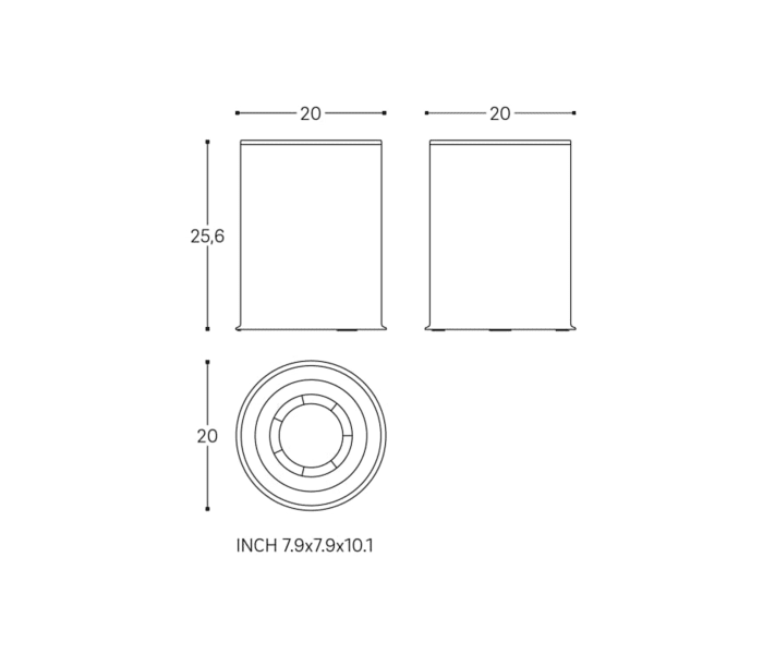 Papelera de baño Cosmic Geyser Croquis 4