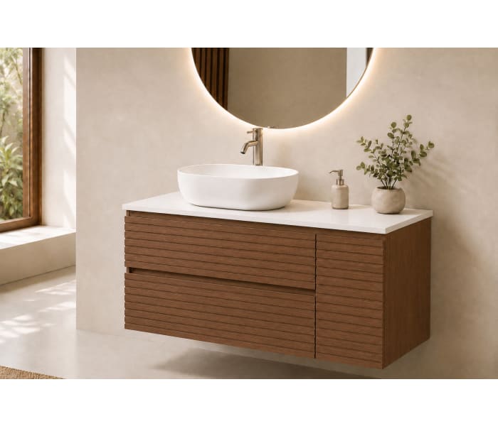 Mueble de baño Bruntec Alpes 21 encimera Solid Surface blanca Principal 3