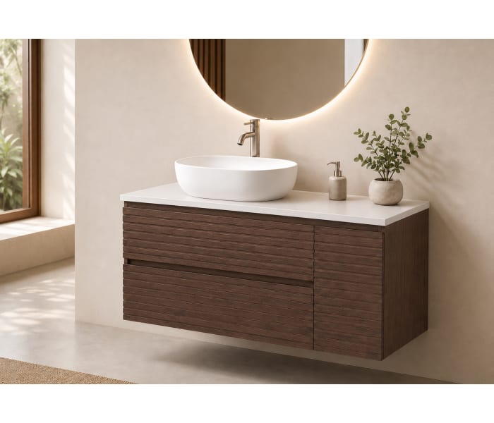 Mueble de baño Bruntec Alpes 21 encimera Solid Surface blanca Principal 4