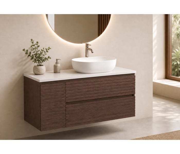 Mueble de baño Bruntec Alpes 21 encimera Solid Surface blanca Principal 5