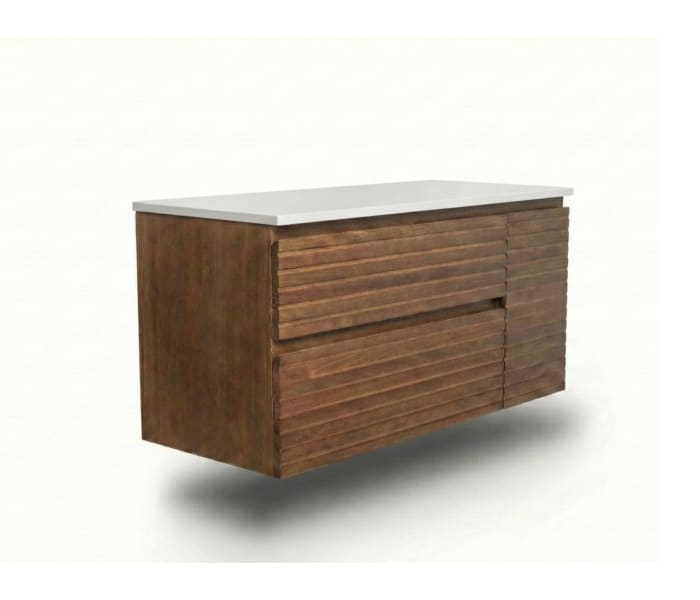 Mueble de baño Bruntec Alpes 21 encimera Solid Surface blanca Detalle 6