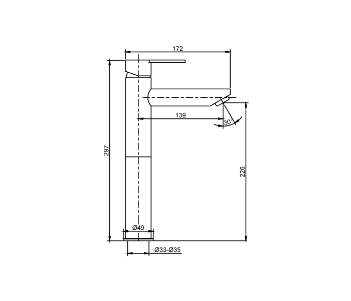 Grifo de lavabo GME Iony Croquis 1