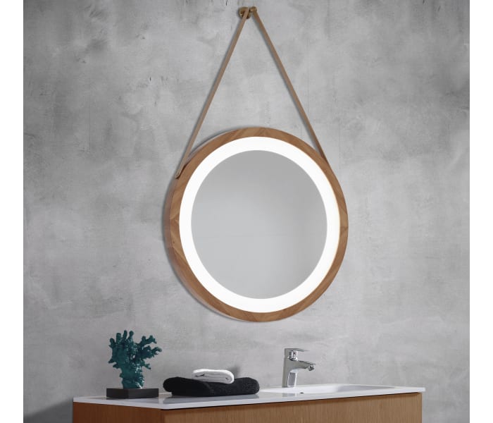 Espejo de baño con luz LED Bruntec Bamboo Principal 1