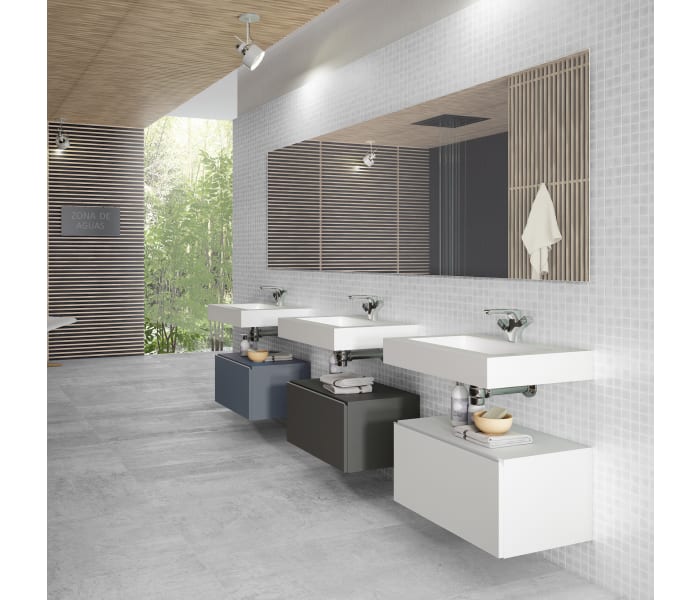 Conjunto mueble de baño Viso Bath con lavabo Solid y cajonera Nomad Ambiente 6