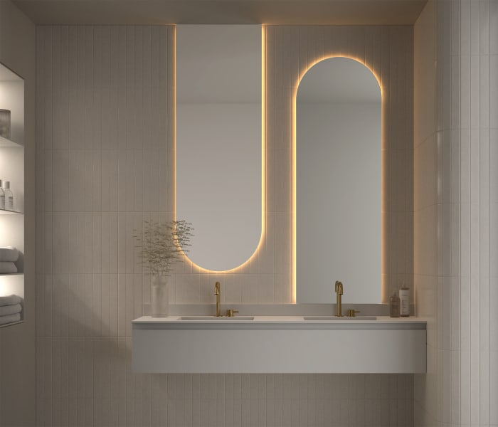 Espejo LED para baño con luz perimetral y Antivaho Eurobath