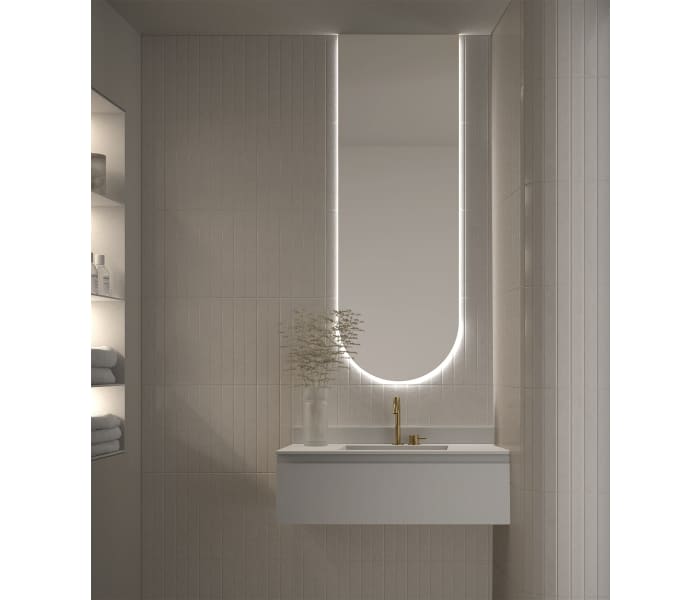 Espejo de baño led 80×60cm + bluetooth + espejo de aumento + regulable