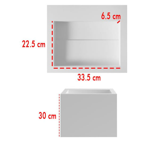 Lavabo sobre encimera Bruntec Compac Croquis 2