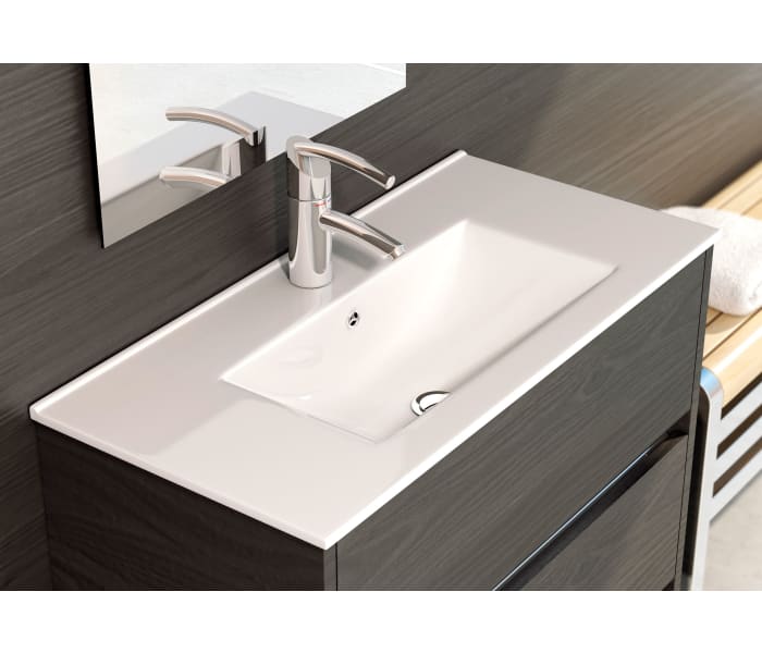 ▷ Lavabo baño fondo reducido cerámico 45x36