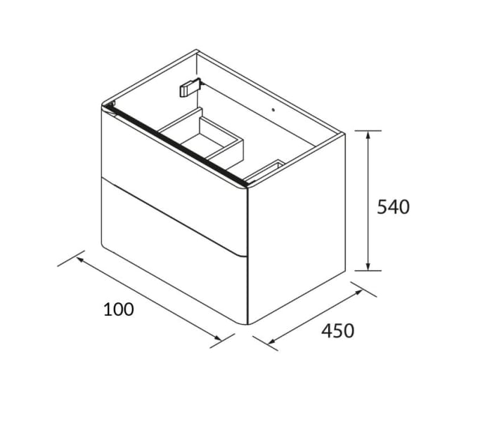 Mueble de baño con encimera Salgar Silane Croquis 8