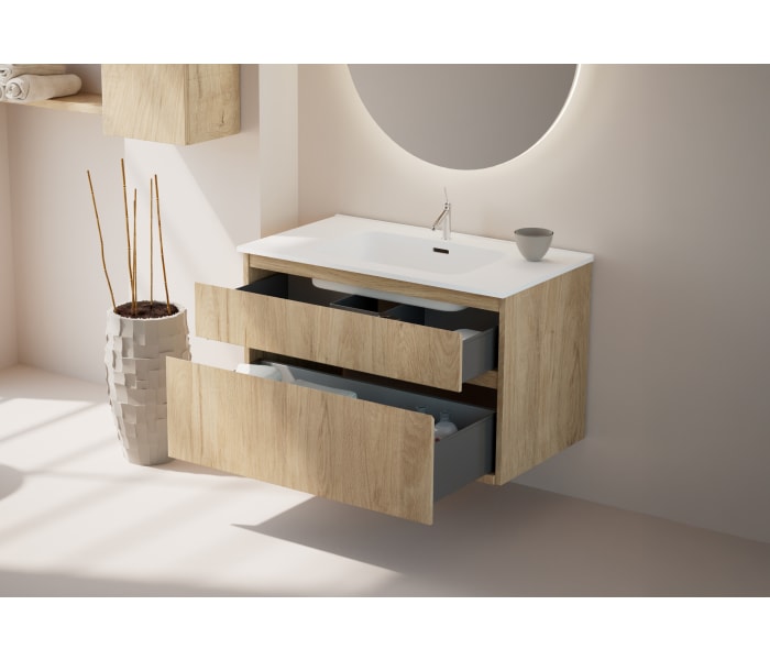 Conjunto de mueble de baño madera maciza Bruntec Alpes 17 Detalle 2