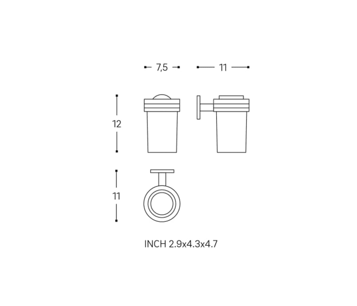 Portacepillos de baño Cosmic Duo Round Croquis 2