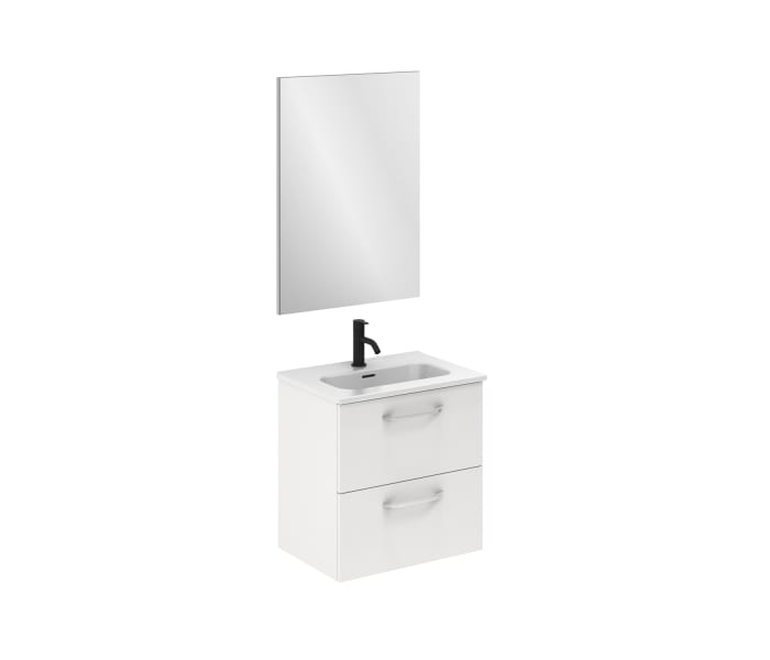 Conjunto completo mueble de baño fondo reducido 35 cm Amizuva Hone 3d 16