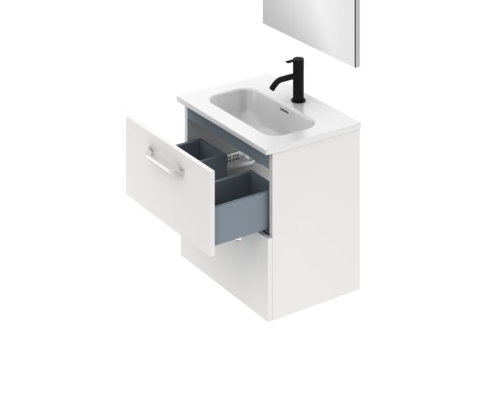 Conjunto completo mueble de baño fondo reducido 35 cm Amizuva Hone Detalle 9