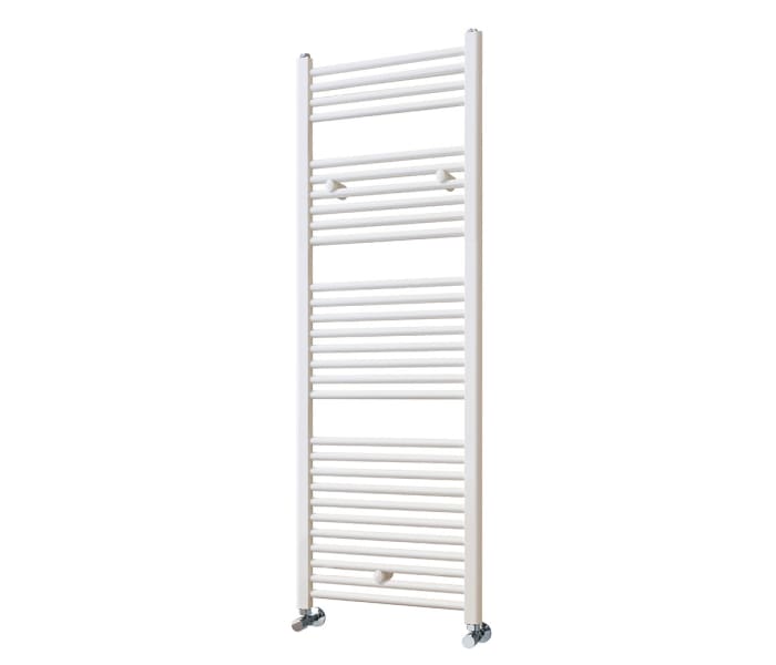 Radiador toallero de pared plano blanco para baño 604x1800mm conexión al  suelo