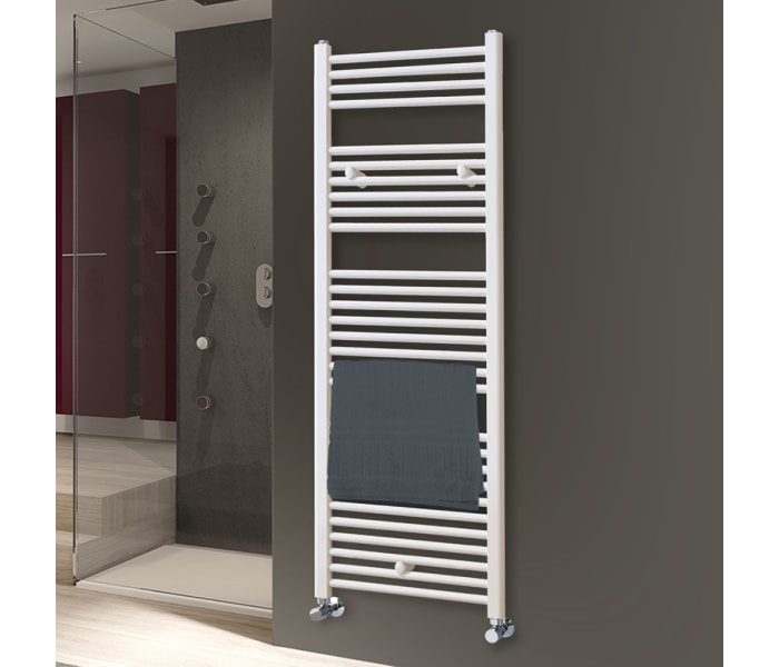 Radiador Toallero blanco de baño eléctrico Tesla de Oxen 92x48cm