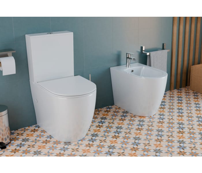 Pack inodoro + bidé Fossil Natura blanco mate Ambiente 5