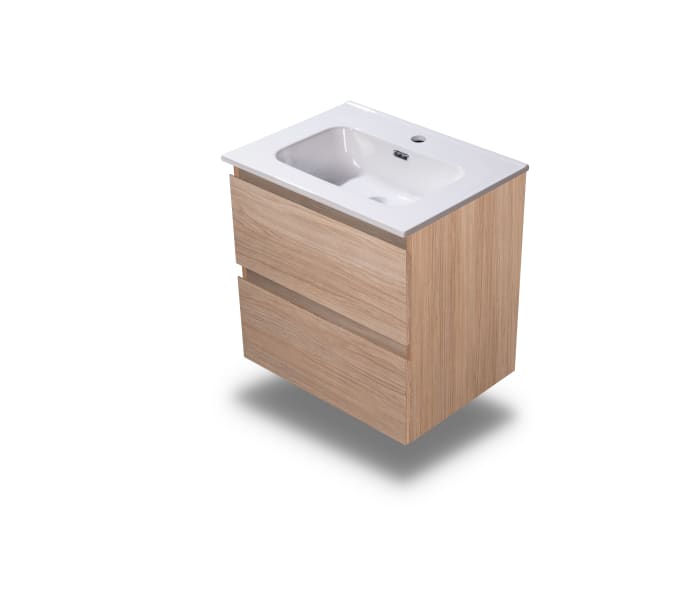 Conjunto de mueble de baño pequeño Bruntec Nivo 2 cajones suspendido Detalle 4