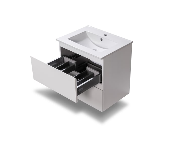 Conjunto de mueble de baño pequeño Bruntec Nivo 2 cajones suspendido Detalle 5