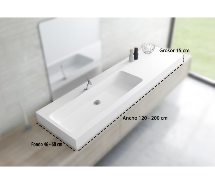 Lavabo suspendido Bruntec Chiclana Croquis 1