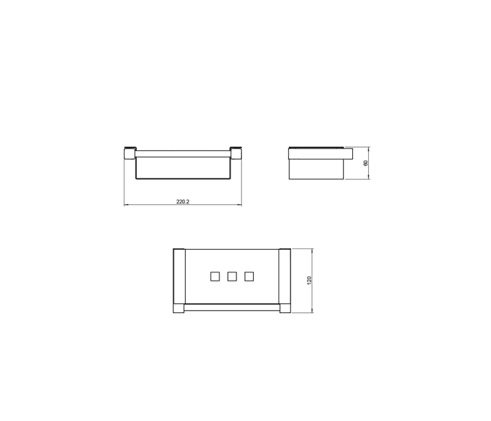 Jabonera de baño Cosmic Metric S Croquis 2