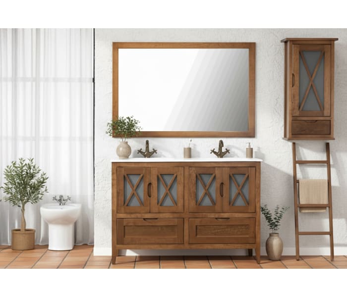 Conjunto mueble de baño rústico Bruntec Kai Principal 0
