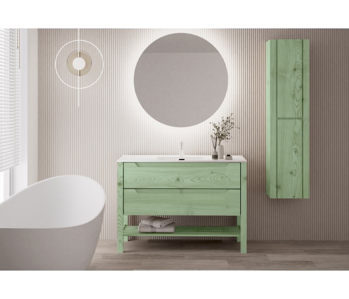Conjunto de mueble de baño de madera maciza Bruntec Laponia Principal 3