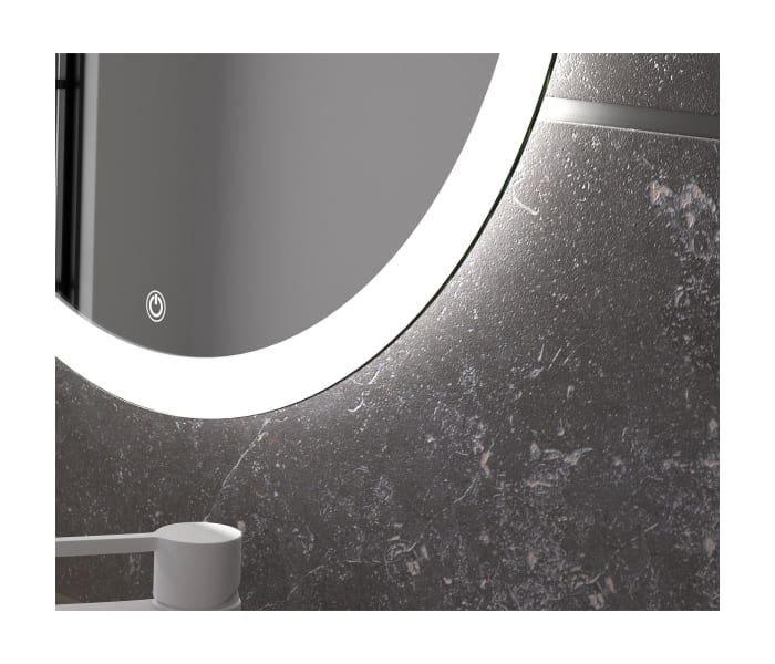 Espejo baño redondo con led con antivho 60 x 60 cm,Aro led dentro
