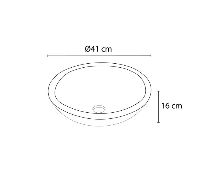Lavabo de mármol natural Bruntec Wessel Croquis 2