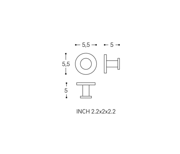 Percha de baño Cosmic Duo Round Croquis 7