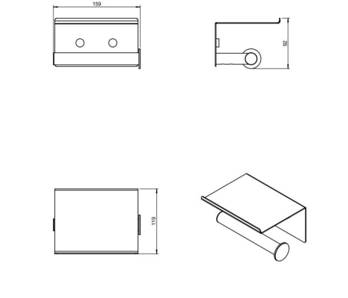 Portarrollos de baño Cosmic Architect S+ Croquis 22