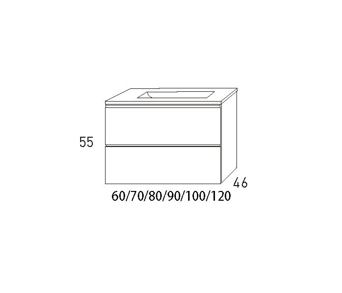 Mueble de baño Visobath Granada Croquis 29