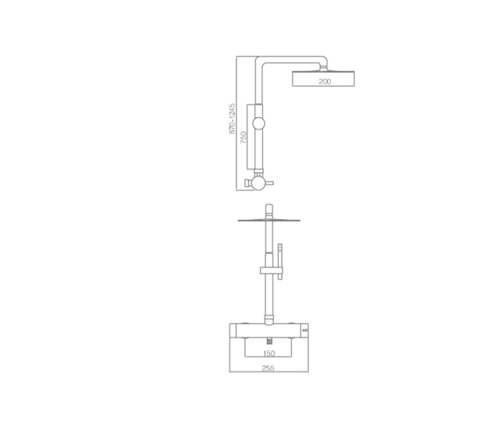 Conjunto de ducha Imex Moscu Croquis 6