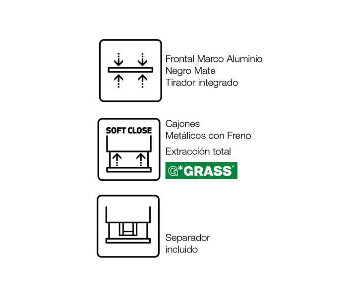 Conjunto mueble de baño frente cristal a rayas Sanchís Koba opción 5