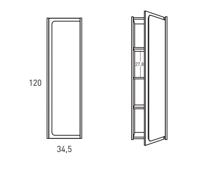 Columna de baño Visobath Índico Croquis 4