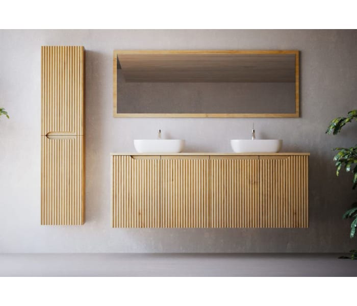 Mueble de baño con encimera de madera maciza Bruntec Alpes 15 Principal 0