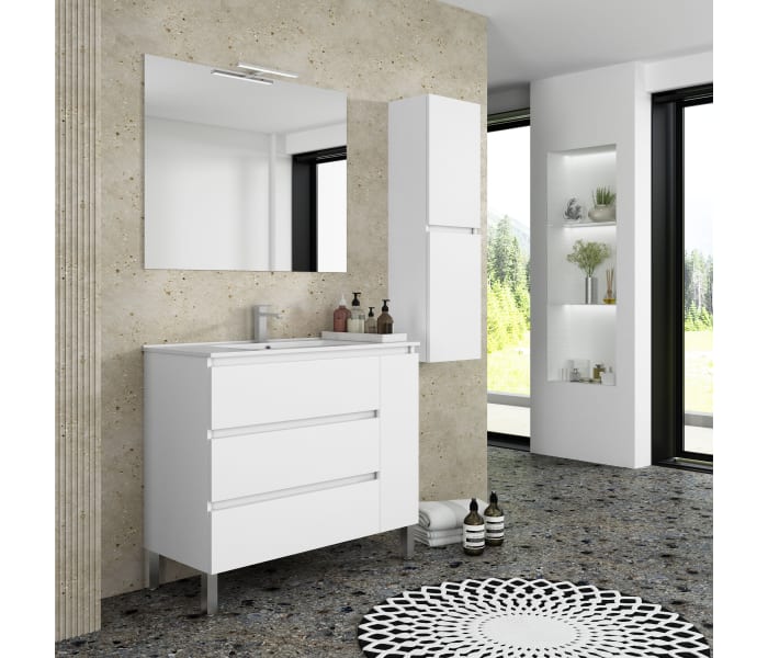 Mueble de baño FUSSION LINE Salgar suspendido 200 cm con LAVABO doble