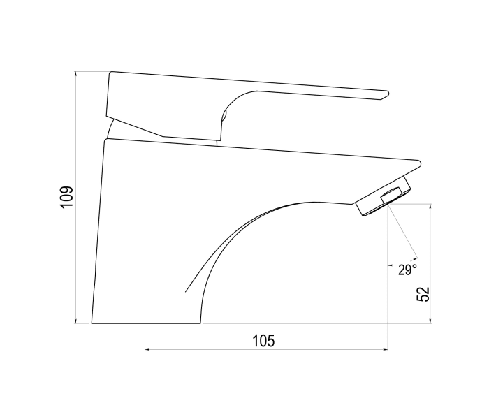 Grifo de lavabo Galindo Ingo Plus Croquis 4