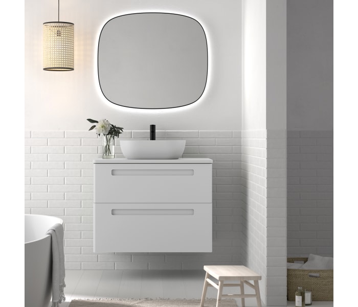 Mueble de baño con encimera de piedra compacta Avila Dos Paris Principal 1