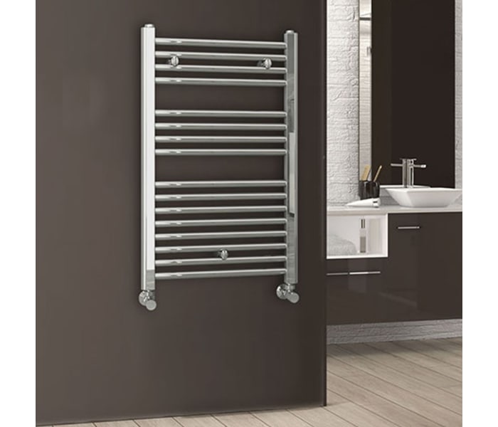 Radiador toallero negro hidráulico de baño 120x50cm de Oxen