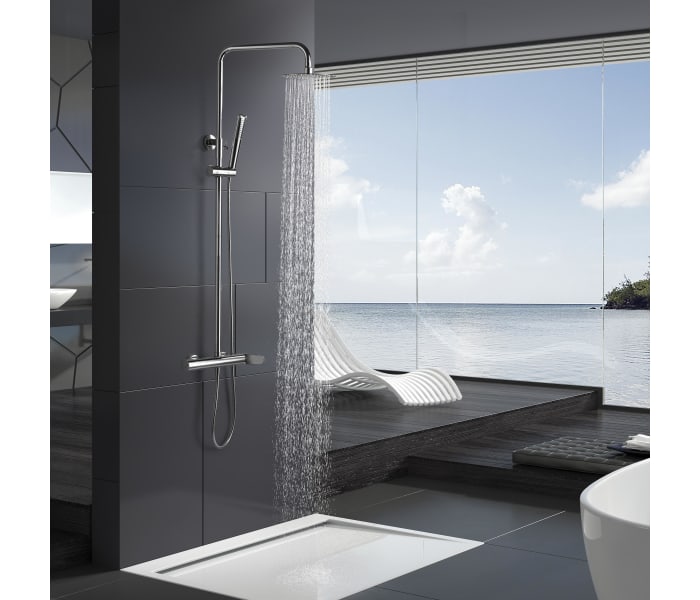 IMEX - Barra de Ducha Extensible Acero Inox. Serie Valencia