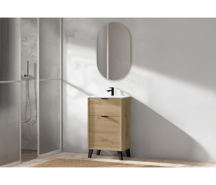 Conjunto mueble de baño fondo reducido 35.5 cm Midi Visobath Principal 2