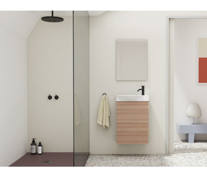 Conjunto completo mueble de baño fondo reducido 34 cm Amizuva Mika Principal 0