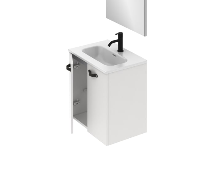 Conjunto completo mueble de baño fondo reducido 35 cm Amizuva Aneko 3d 15