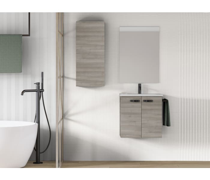 Conjunto completo mueble de baño fondo reducido 35 cm Amizuva Aneko Principal 8