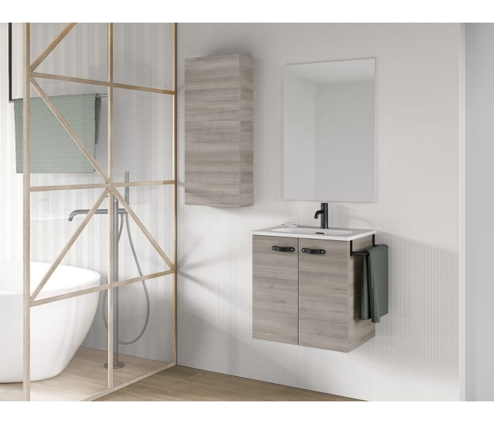 Conjunto completo mueble de baño fondo reducido 35 cm Amizuva Aneko Principal 0