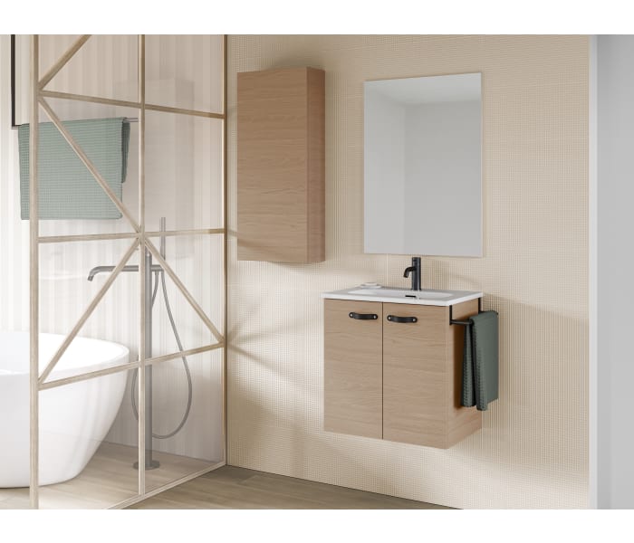 Conjunto completo mueble de baño fondo reducido 35 cm Amizuva Aneko Principal 3