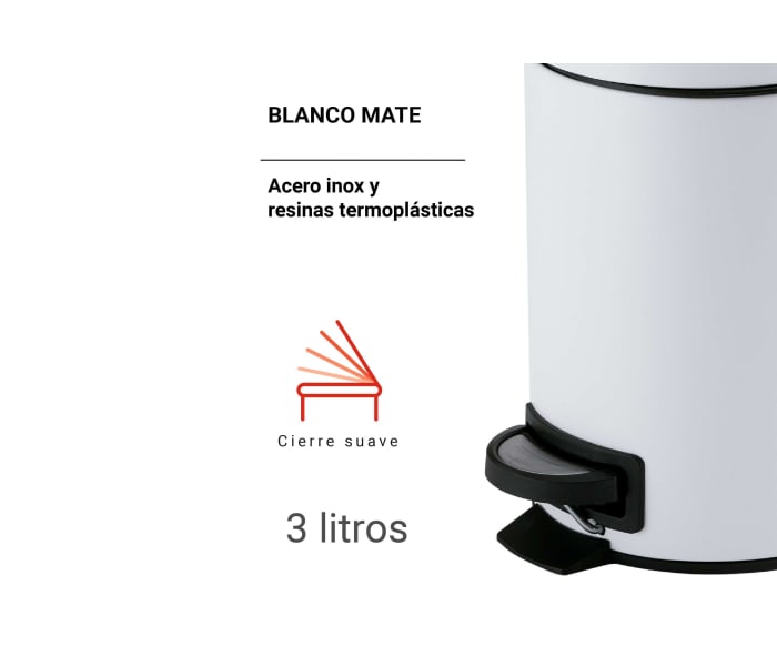 Papelera de baño Gedy Potty Detalle 4